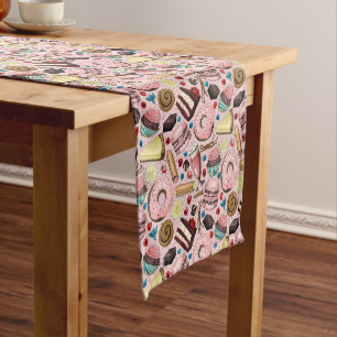 Caminho De Mesa Pequeno Doces a rosa