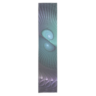 Caminho De Mesa Pequeno Dois Espirais Coloridos Arte Fractal Moderna Abstr