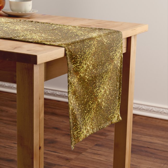 Caminho De Mesa Pequeno Dourado brilho (No Local)