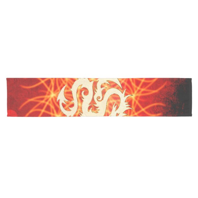 Caminho De Mesa Pequeno Dragão dourado maravilhoso (Horizontal)