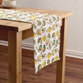 Caminho De Mesa Pequeno Duro Taco Terça-feira e Tacos Soft e Molho Quente