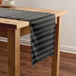 Caminho De Mesa Pequeno Elagnat Black & Enfumaçado Vertical Strips