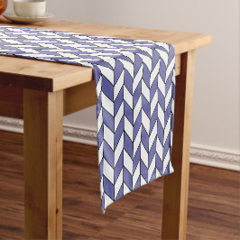 Caminho De Mesa Pequeno Elegante Herringbone Chevron Patterno