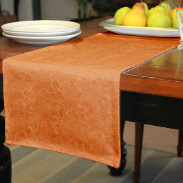 Caminho De Mesa Pequeno Elegante Padrão Floral em Terracota Dourada