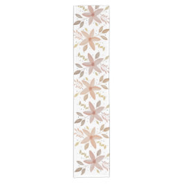 Caminho De Mesa Pequeno Elegante Terracotta Blush Watercolor Floral