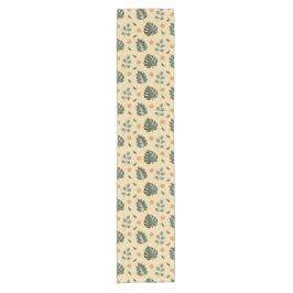 Caminho De Mesa Pequeno Elegante Verde Salvia Creme Botânico