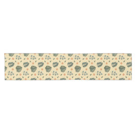 Caminho De Mesa Pequeno Elegante Verde Salvia Creme Botânico