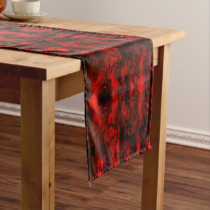 Caminho De Mesa Pequeno Energia Nervosa Abstrato Vermelha E Preta.