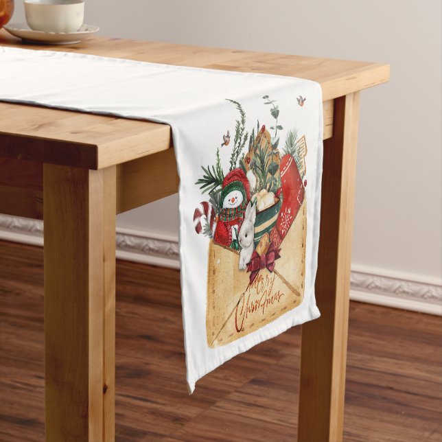 Caminho De Mesa Pequeno Envelope Natal (No Local)