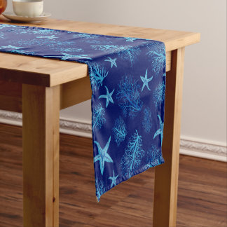 Caminho De Mesa Pequeno Escaral azul-aqual