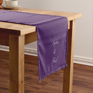 Caminho De Mesa Pequeno Escuro Elegante Mesa de Casamento Roxo