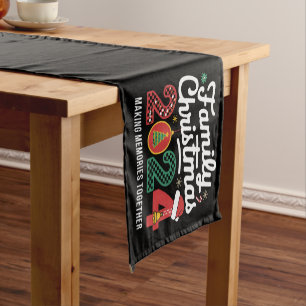 Caminho De Mesa Pequeno Esquadra de Natal da Família 2024, que Combina com