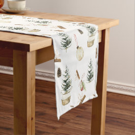 Caminho De Mesa Pequeno Eucalyptus Acorns Christmas