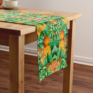 CAMINHO DE MESA PEQUENO EXECUTADOR DE MESA DE LARANJAS TROPICAIS