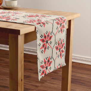 Caminho De Mesa Pequeno Executador de Mesa de Padrão Bordado Tradicional