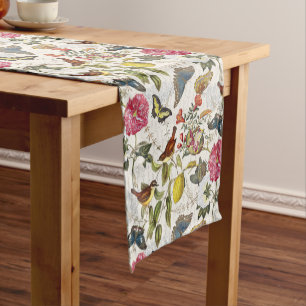 Caminho De Mesa Pequeno Executador de Mesa Personalizado Botânico Vintage