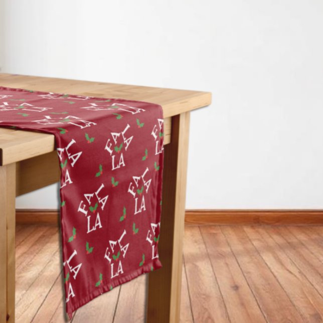 Caminho De Mesa Pequeno Fa La Festiva Holly Christmas (Criador carregado)
