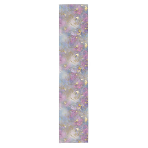 Caminho De Mesa Pequeno Fantasia de Tempestade de Glitter Roxo e Dourada