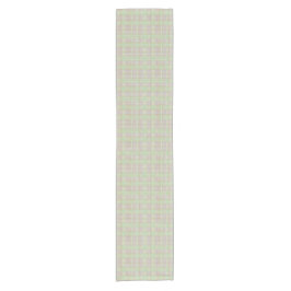Caminho De Mesa Pequeno Farmhouse Neutral Sage Plaid