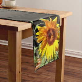 Caminho De Mesa Pequeno Farmhouse Yellow Sunflower em preto