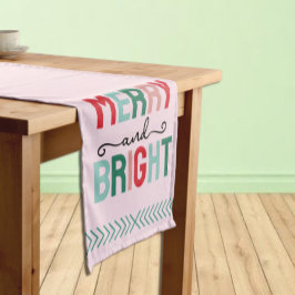 Caminho De Mesa Pequeno Feliz e Natal brilhante