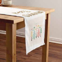 Caminho De Mesa Pequeno Feliz Mesa de Natal