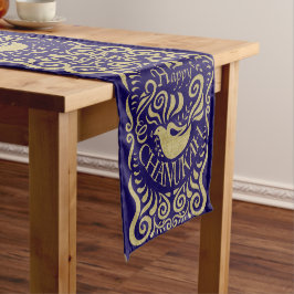 Caminho De Mesa Pequeno Feliz Tempo de Chanukah 14 x 72
