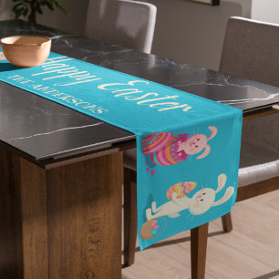 Caminho De Mesa Pequeno Felzs pascoa e Ovos de Páscoa personalizados
