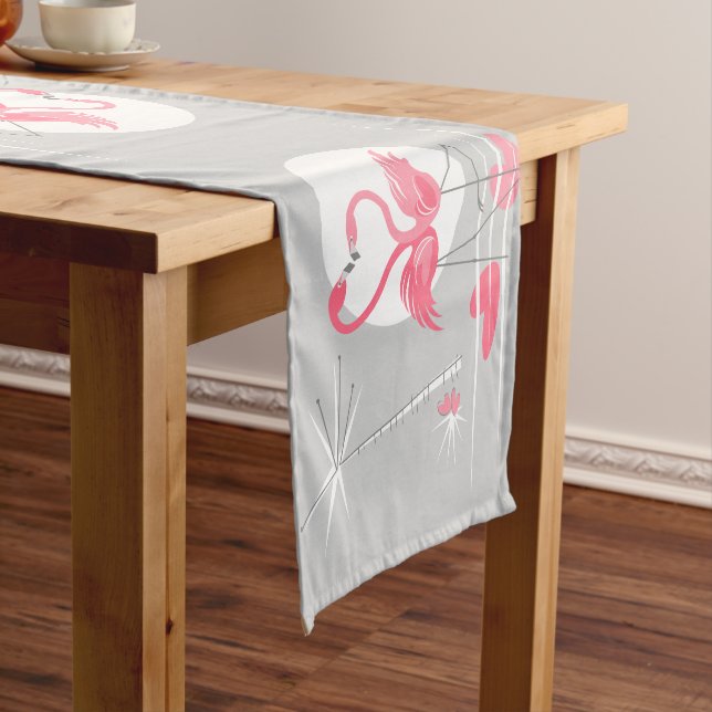 Caminho De Mesa Pequeno Flamingo Love mesa runner (No Local)