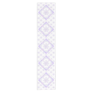 Caminho De Mesa Pequeno floco de neve roxo leve e coração brilhando