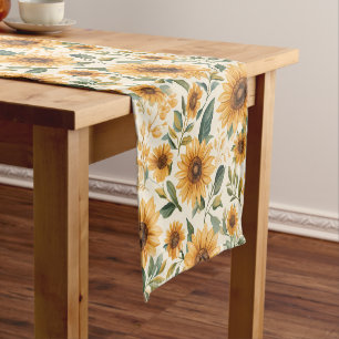 Caminho De Mesa Pequeno Flor Amarelo Sunflower