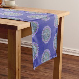 Caminho De Mesa Pequeno Flor da Vida - Mandala Estilo Índia 2