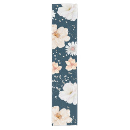 Caminho De Mesa Pequeno Flor de Cor Clara com Fundo do Oceano Escuro