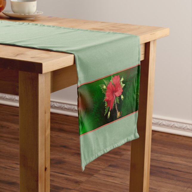 Caminho De Mesa Pequeno Flor Hibiscus (No Local)