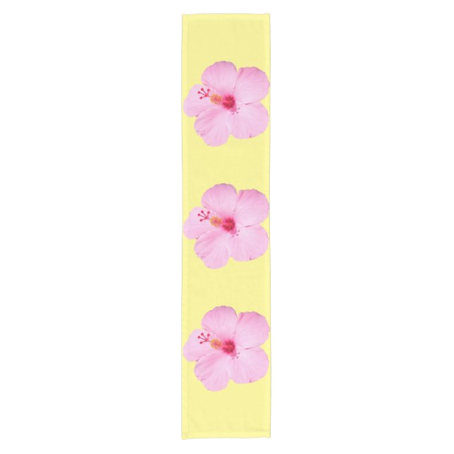 Caminho De Mesa Pequeno Flor Tropical de Hibiscus Rosa (Frente)