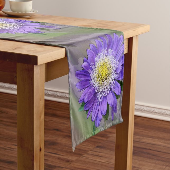 Caminho De Mesa Pequeno flor violeta azul (No Local)