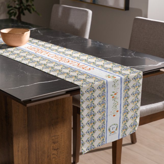 Caminho De Mesa Pequeno Florais Botânicos dos Citros de Natal | Monograma (Criador carregado)