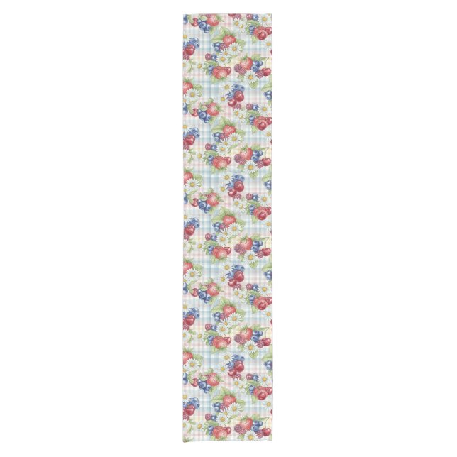 Caminho De Mesa Pequeno Flores e Frutas (Frente)