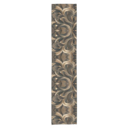Caminho De Mesa Pequeno Fluxo Botânico Dourado Elegante