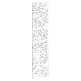 Caminho De Mesa Pequeno Folhas Negras e Brancas Modernas