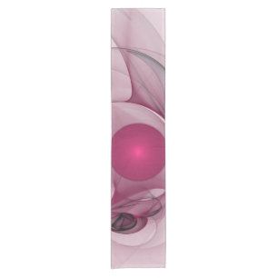 Caminho De Mesa Pequeno Fractal Sinuoso, Arte Abstrato Moderno Rosa Berry