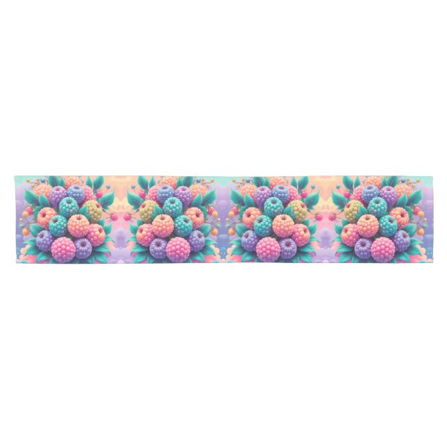 Caminho De Mesa Pequeno Framboesas coloridas (Horizontal)