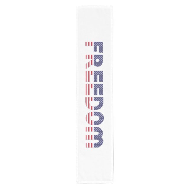Caminho De Mesa Pequeno Freedom American Flag for Patriotic & Liberty Gift (Frente)