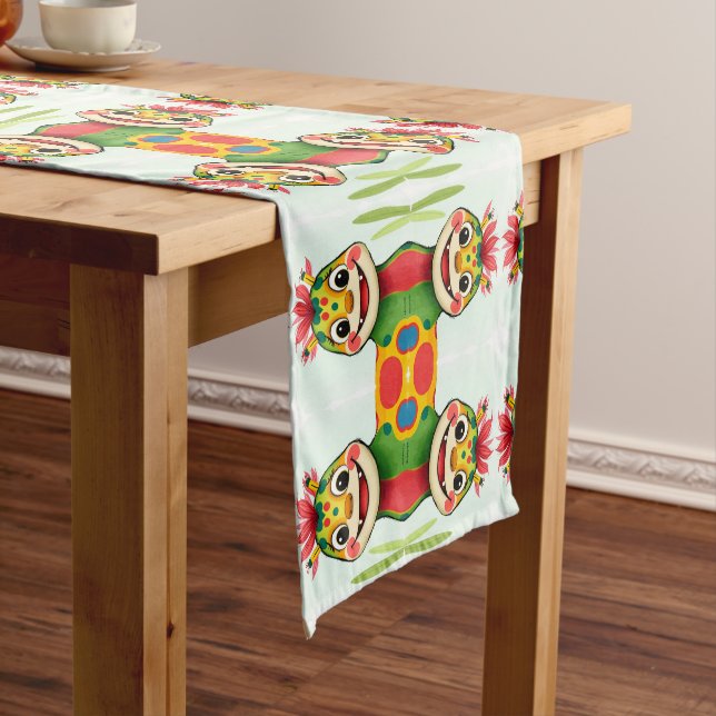 Caminho De Mesa Pequeno „Fröhlicher Dschungeldrache – Bunt und Glücklich“ (No Local)