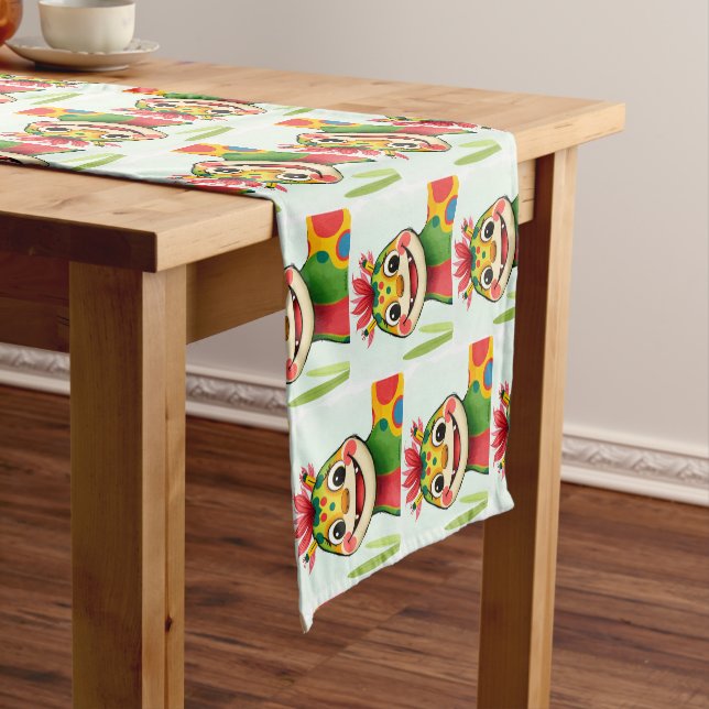 Caminho De Mesa Pequeno „Fröhlicher Dschungeldrache – Bunt und Glücklich“ (No Local)