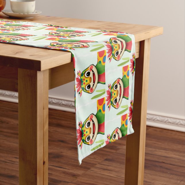 Caminho De Mesa Pequeno „Fröhlicher Dschungeldrache – Bunt und Glücklich“ (No Local)