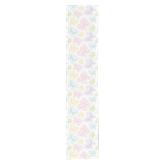 Caminho De Mesa Pequeno Fundo com as borboletas na aguarela (Frente)