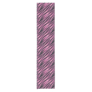 Caminho De Mesa Pequeno Fundo cor-de-rosa da listra da zebra