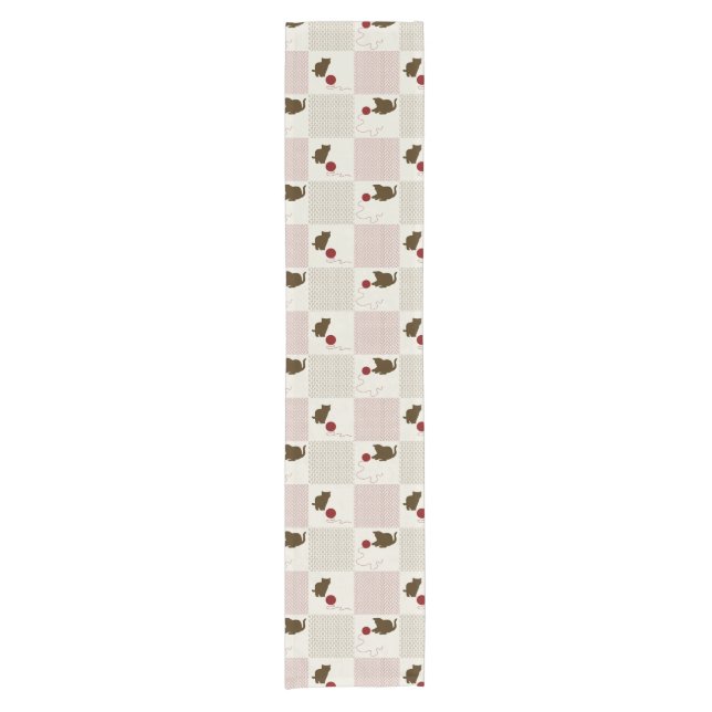 Caminho De Mesa Pequeno Fundos dos gatinhos (Frente)