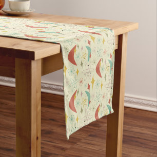 Caminho De Mesa Pequeno Funky Atomic Boomerang, Meio século vermelho queim